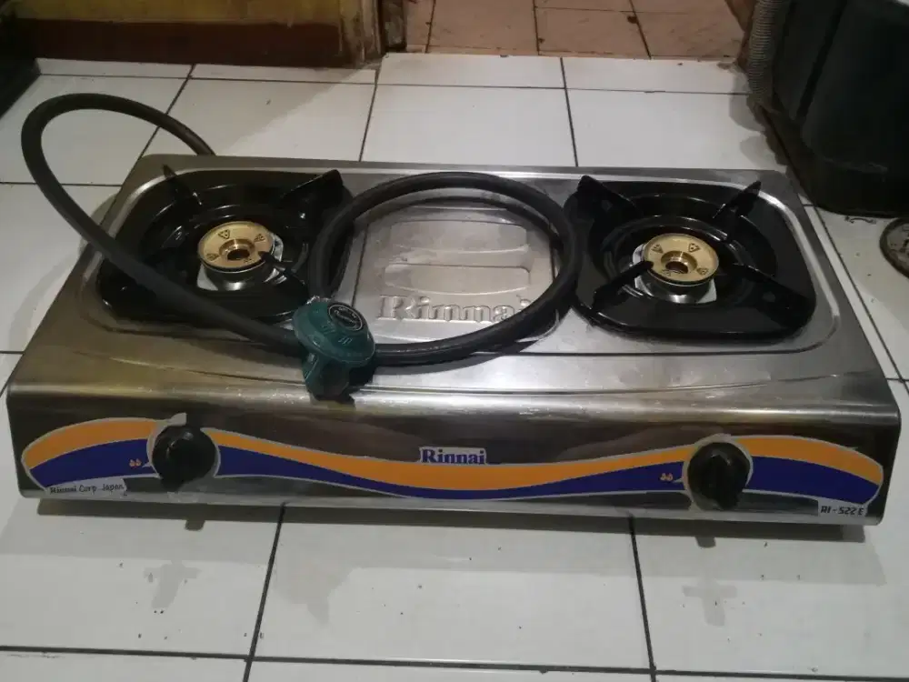 Kompor gas Rinnai 2 tungku + selang regulator
