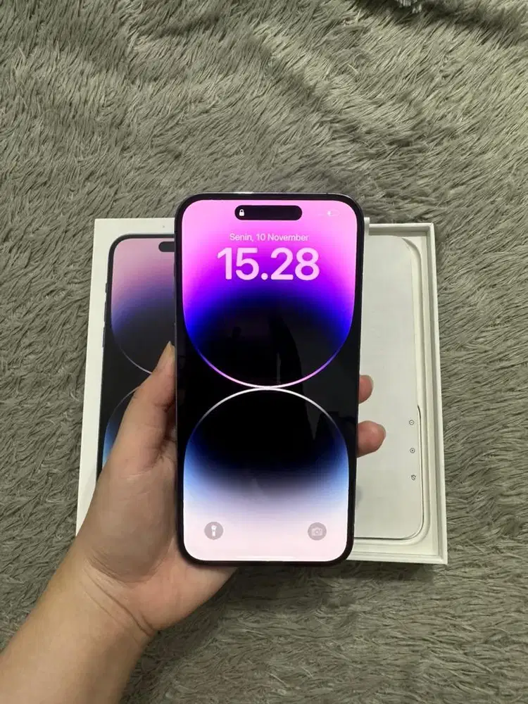 Iphone 14 Pro Max 128gb Purple IBOX Mulus Fullset Ori