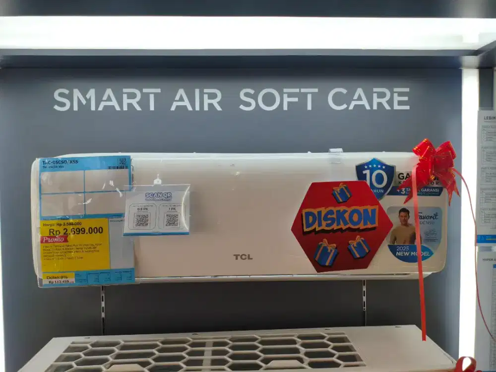 Promo AC TCL 0.5 PK bisa cicilan tanpa DP gratis 2x cicilan