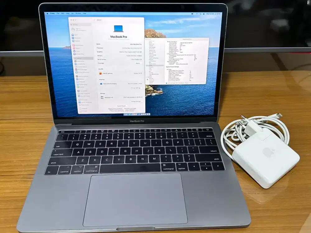 Macbook PRO 2017 i5-2.3/8/256/13 retina grey MULUS 100% lancar jaya