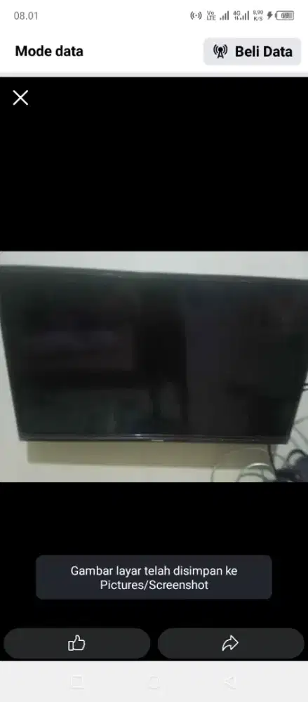 DIJUAL TV PANASONIC 32IN STB DAN ANTENA