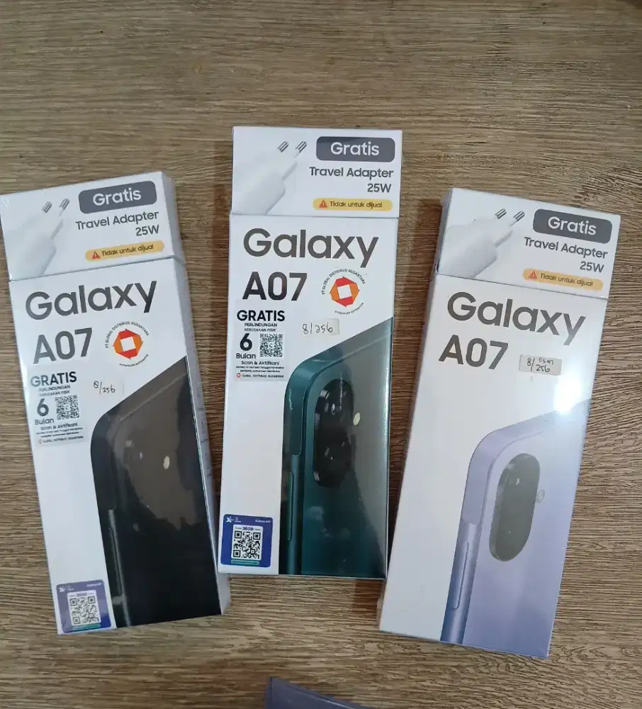 Samsung A07 8+8/256GB, HellioG99, 50MP Baru fresh segel Garansi resmi
