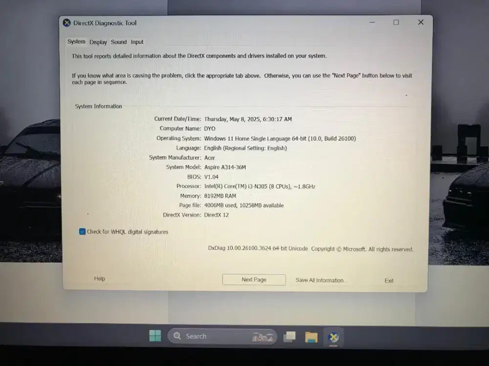 Di Jual Cepat Acer Aspire 3 (Nego)