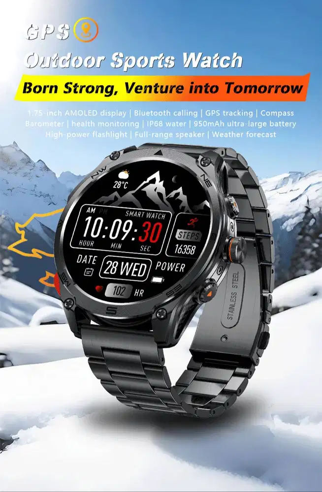 Smartwatch Kavsumi T-Rex3 Ultra Built-in GPS Tracking 950mAh IP68
