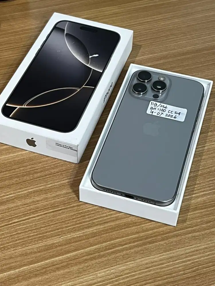 iPhone 16 Pro Max 256GB fullset resmi iBox