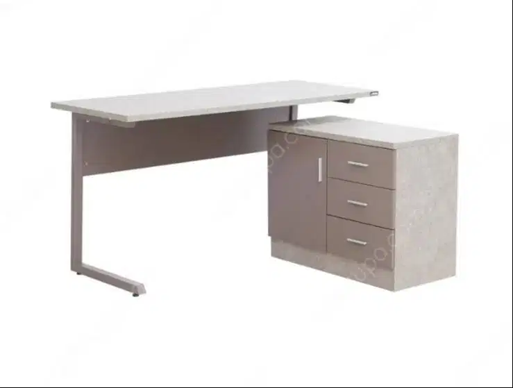 Informa Gemini Meja Kantor Concrete - Abu-abu