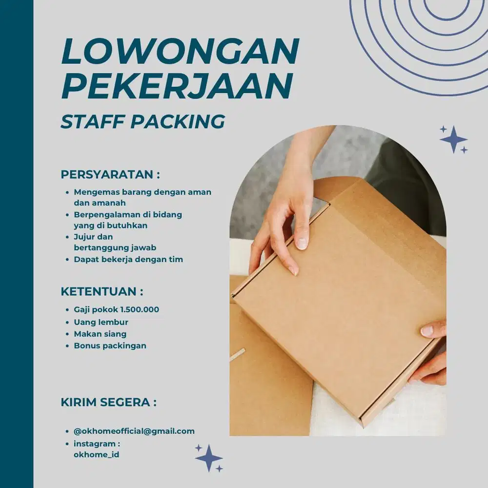 Lowongan Pekerjaan sebagai staff packing