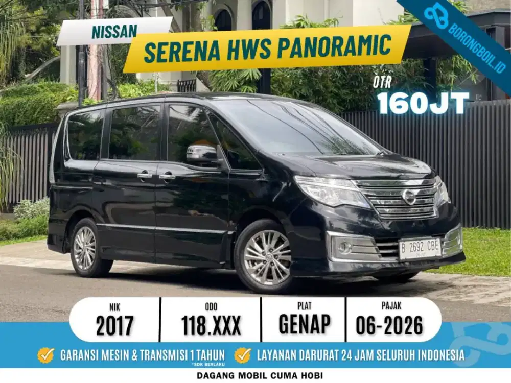Serena HWS Panoramic cvt 2017 Hitam