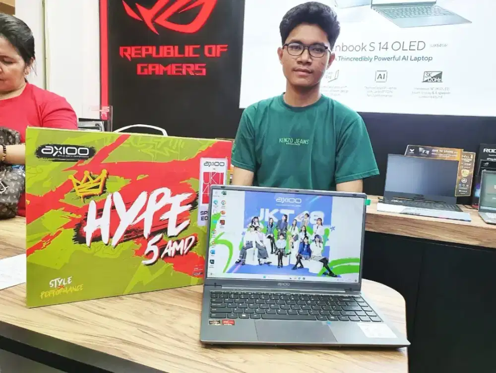 LAPTOP BARU! AXIOO HYPE 5 X3 AMD RYZEN 5 3500U RAM 8GB SSD 256GB W11