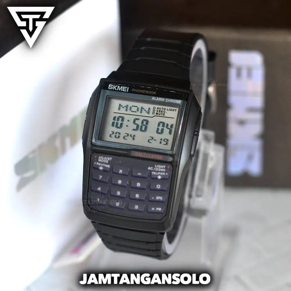 JAM TANGAN PRIA SKMEI CALCULATOR ORIGINAL FREE BOX WATER RESIST SPORT