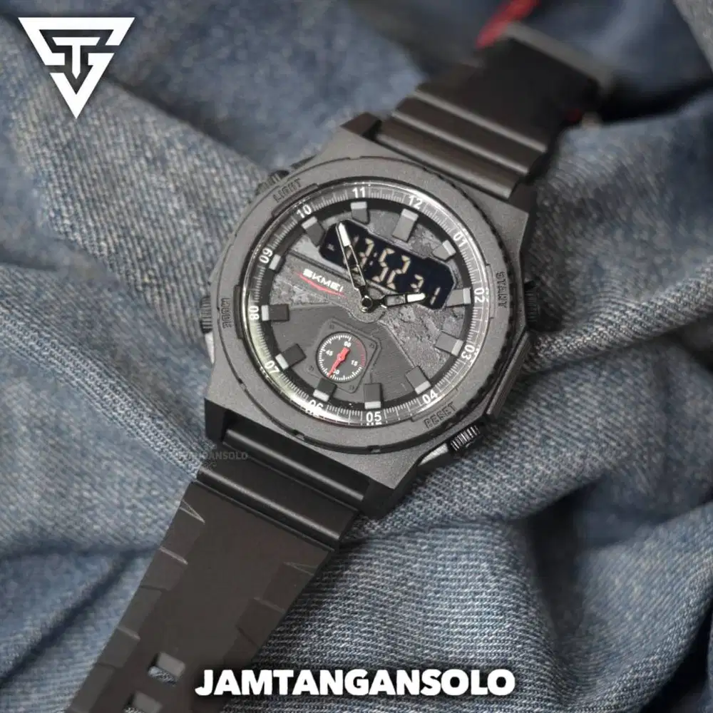 JAM TANGAN PRIA SKMEI FORCE ORIGINAL DUALTIME ANALOG DIGITAL FREE BOX