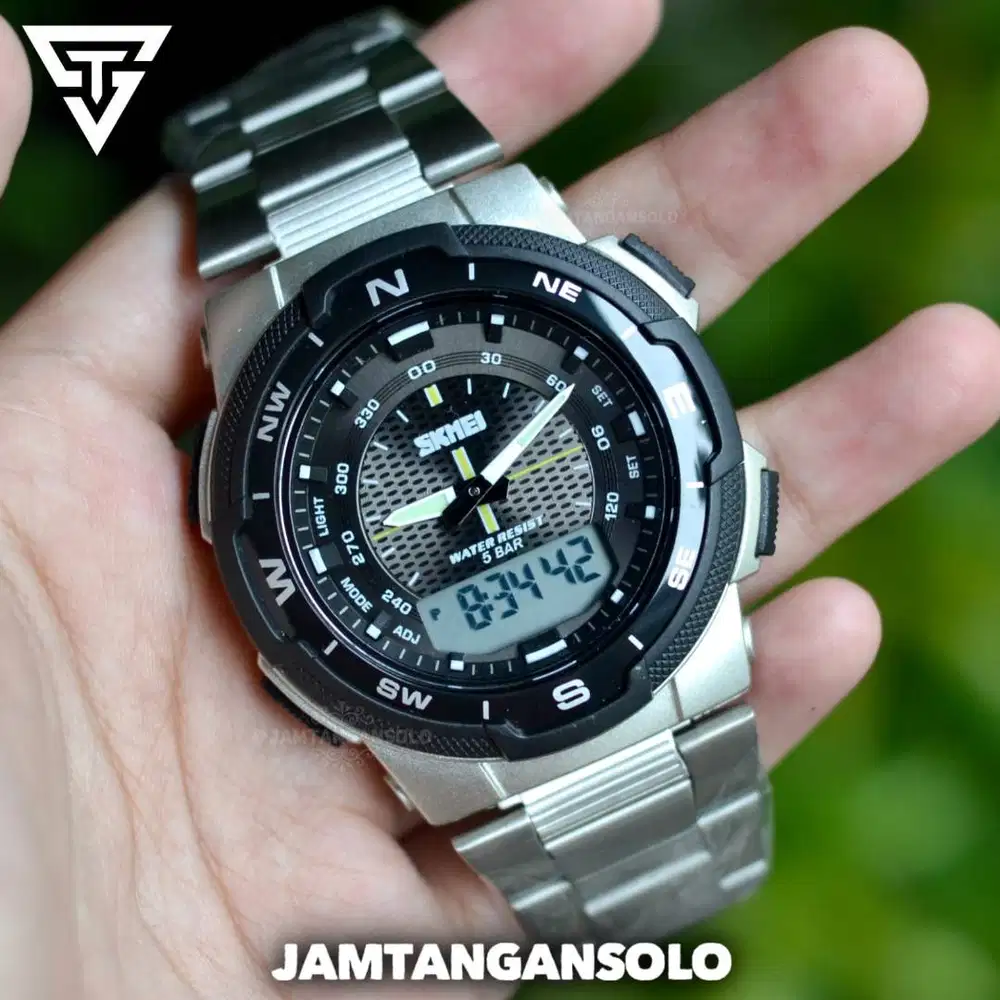 SKMEI 9137 ORIGINAL PRIA DUALTIME STAINLESS WATERRESIST FREE BOX