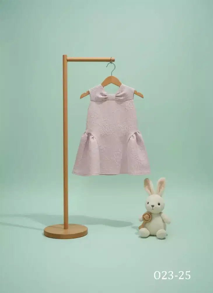 Dress Anak Size S umur 3-4 tahun (Pink Bordir - O23-25)