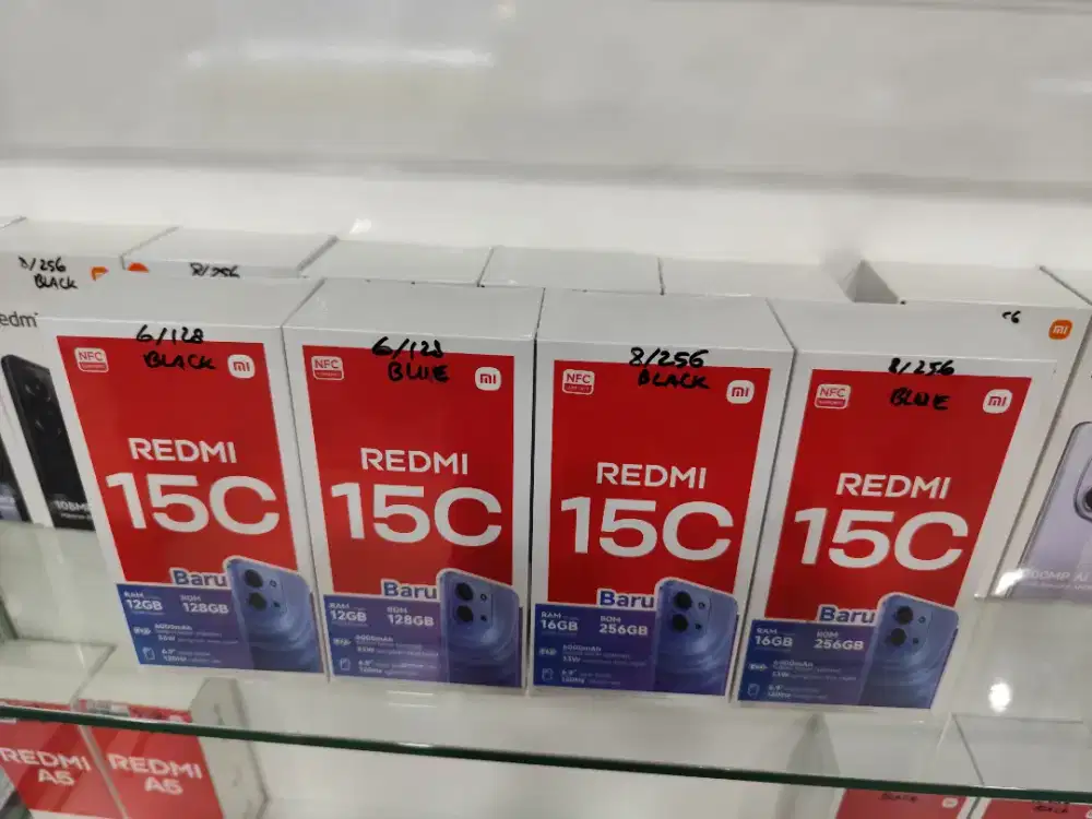 Redmi 15C New,FREE TUMBLER,Garansi 15 Bln,Bisa COD & Melayani Kredit