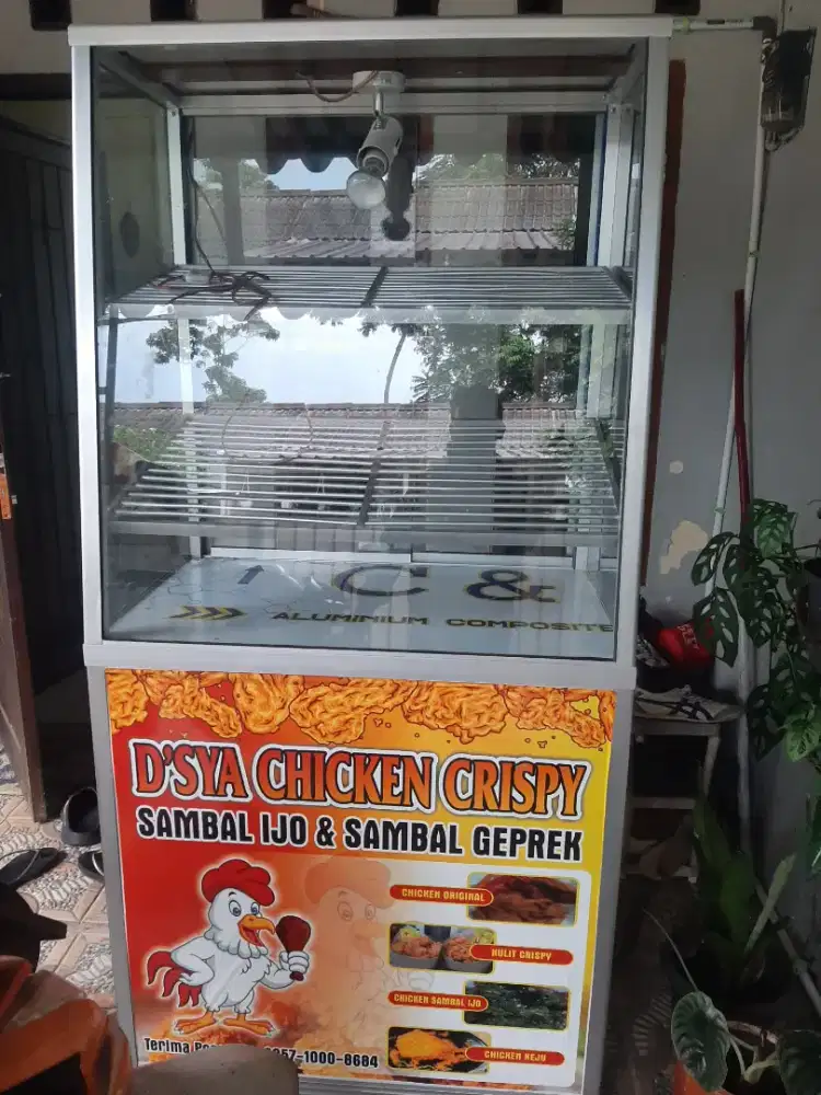 Dijual etalase ayam crispy