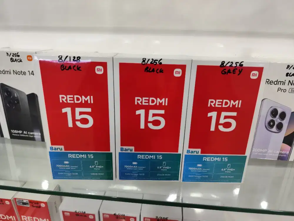 Redmi 15 New,FREE TUMBLER,Garansi 15 Bln,Bisa COD & Melayani Kredit