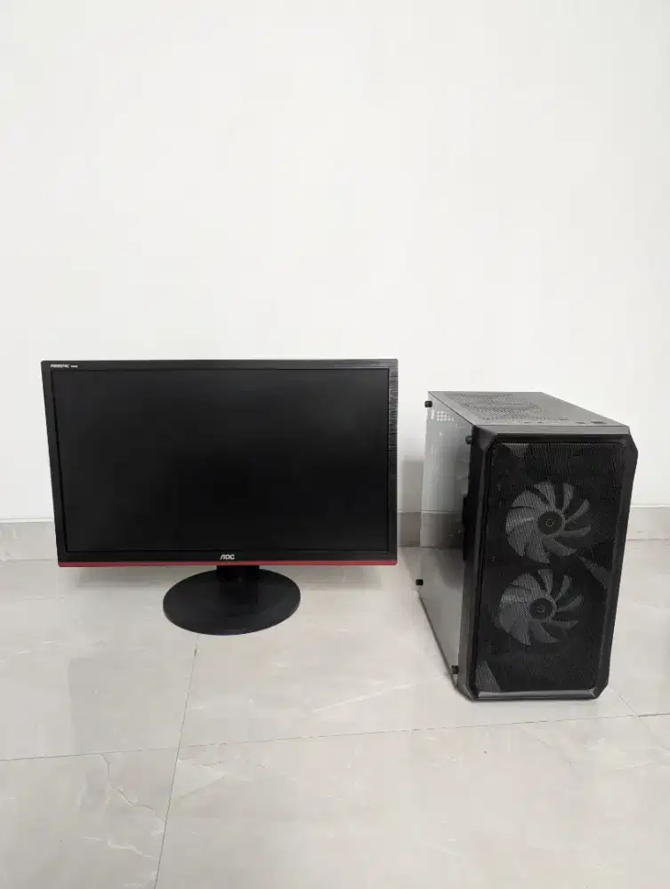 Komputer PC Gaming i5-8600K RX 6600 Ram 24 GB + Monitor 144hz