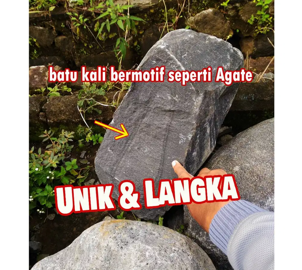 Batu kali bermotif seperti agate