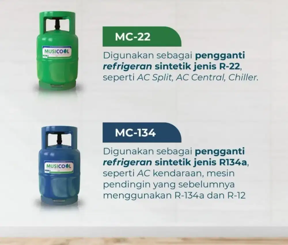 Musicool mc22 freon pertamina mc
