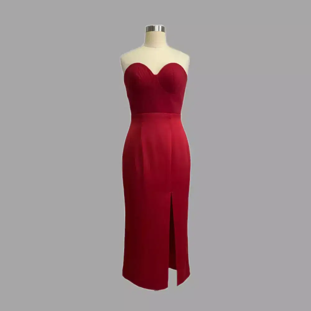 Preloved Red Midi Dress size XS