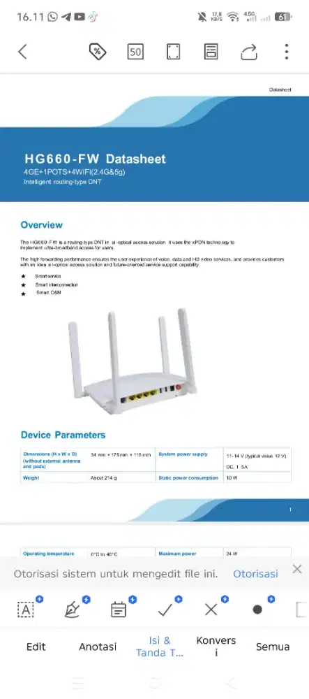 Dibutuhkan Sales Perangkat telekomunikasi ( ONT)