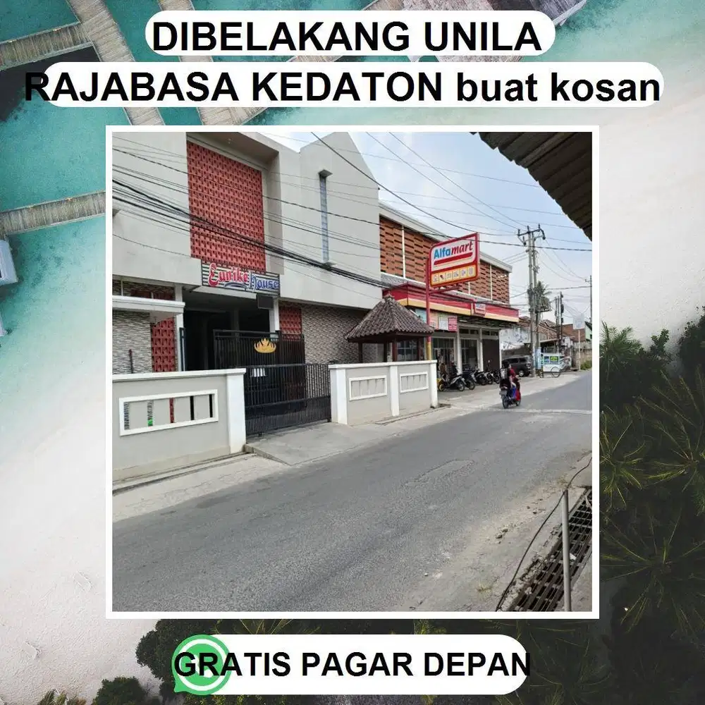 TANAH DIJUAL MURAH DITENGAH PUSAT KAMPUS DIBELAKANG KAMPUS UNILA