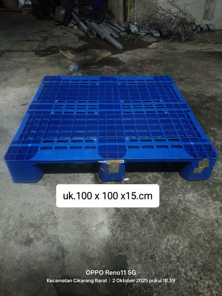 Palet plastik ukuran 100 x 100 x 24 model m