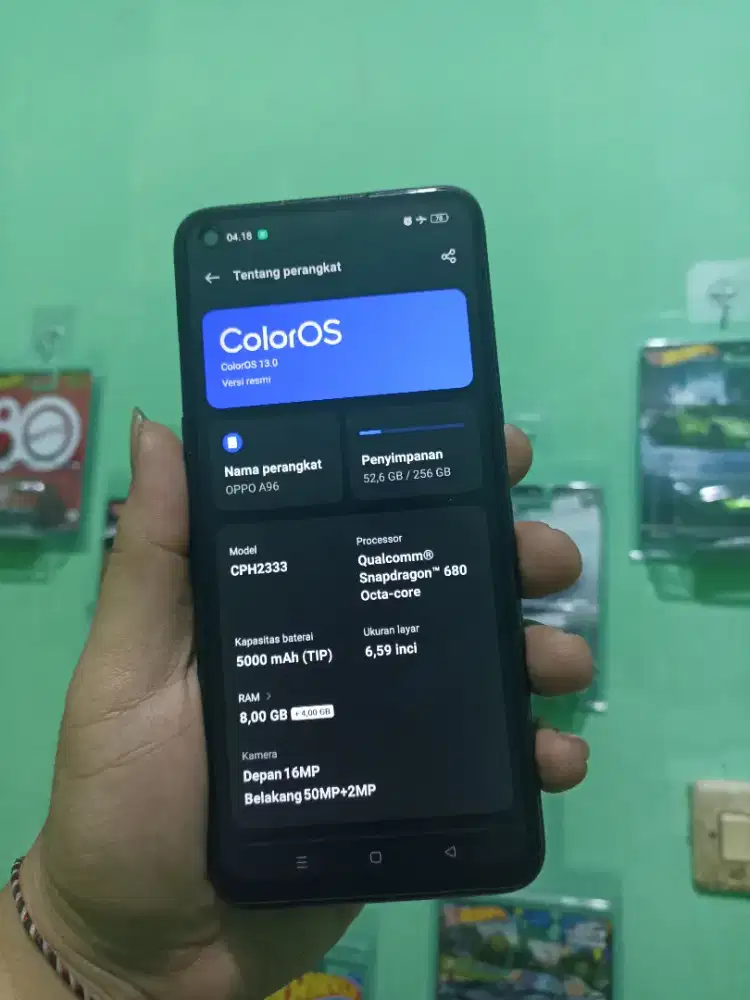 Oppo A96 ram 8/256gb resmi ori