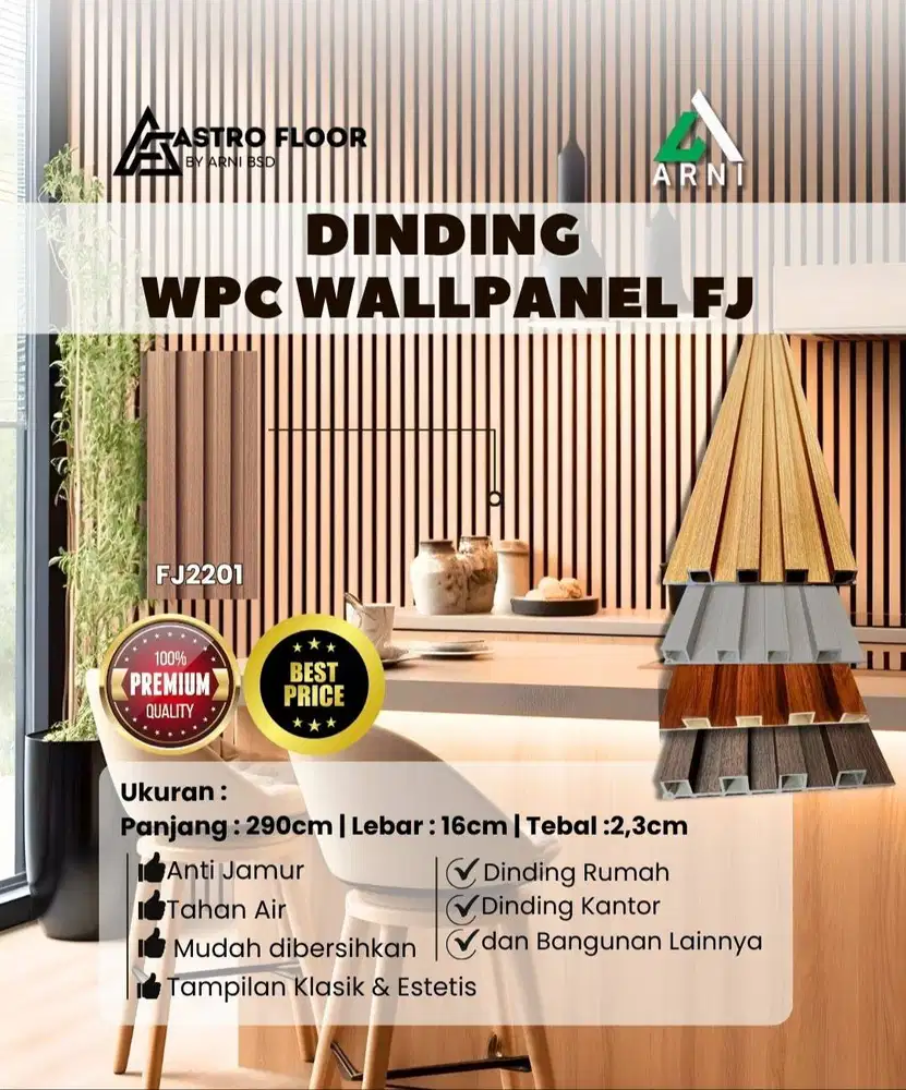[FJ] Dinding WPC Wallpanel 3D Premium Anti Rayap & Aestetik
