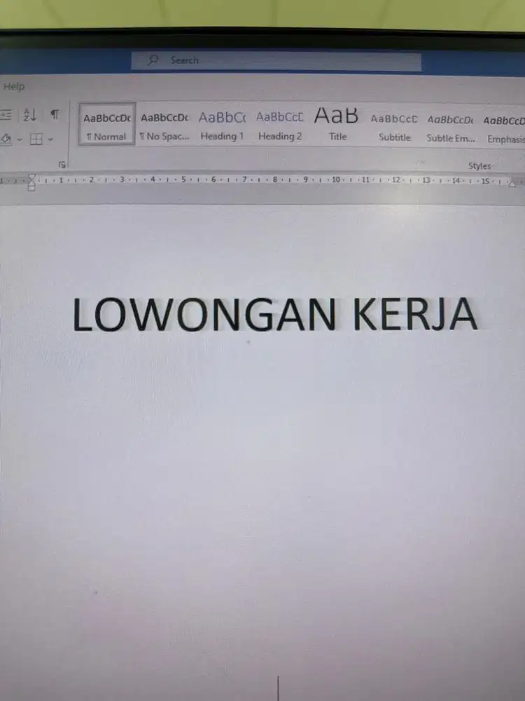 Dicari anggota kerja part time serabutan sore ke malam