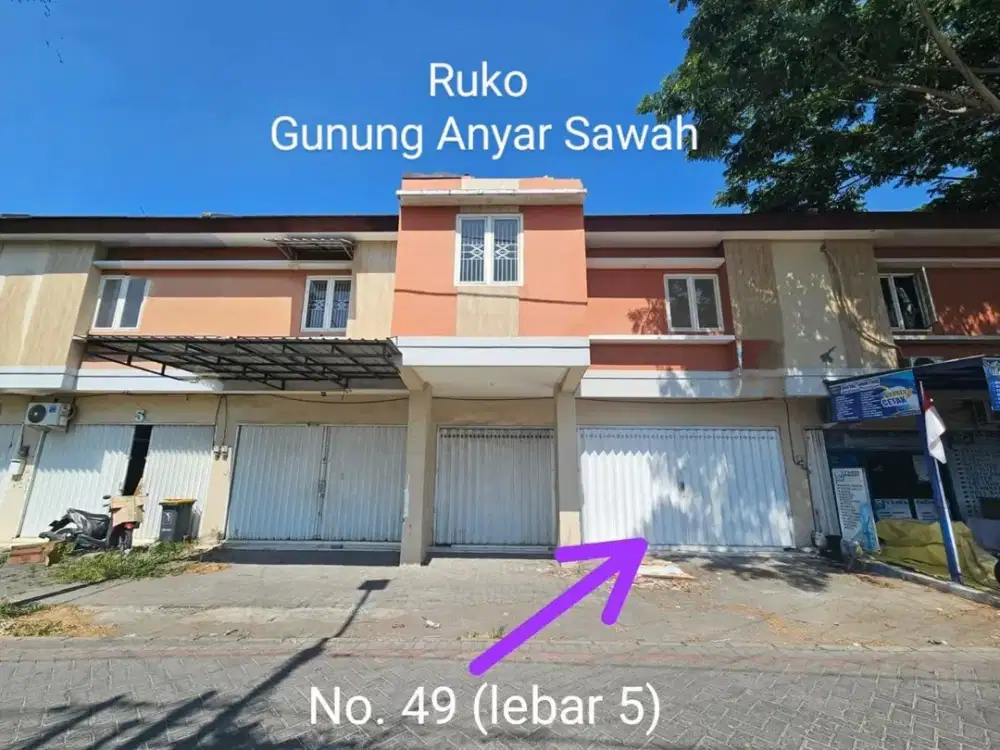 2 Unit Ruko di Jalan Raya Gunung Anyar Sawah, Ciamiik di Surabaya