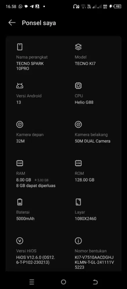 Jual teckno spark 10 pro 8/128