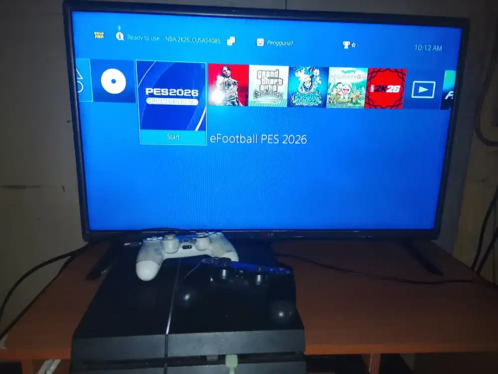 ps4 fat fw 12.00 seri 12 hdd 500gb + tv lg 32