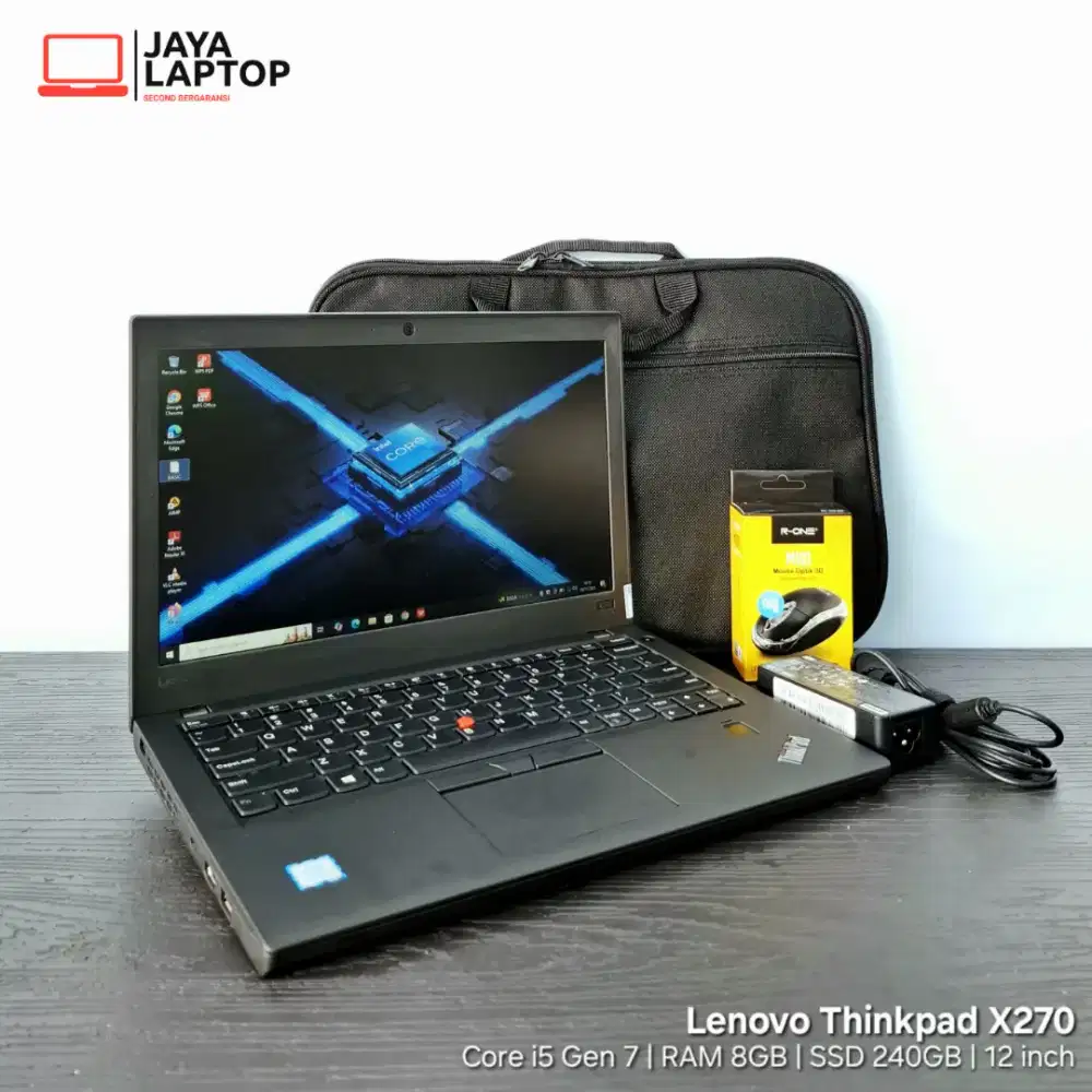 Lenovo Thinkpad X270 Core i5 G7 RAM 8GB SSD 240GB Laptop Second Bekas