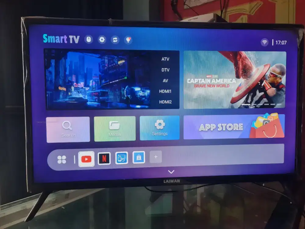 Tv merek laiwan 32  smart tv