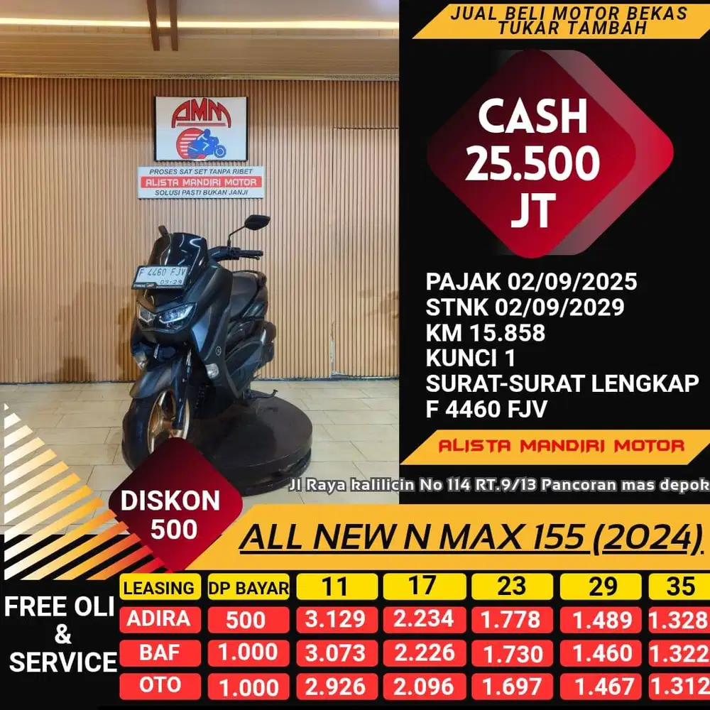 ALL NEW N MAX 155 2024 DP 500 CC 0% KREDIVO TOKPED SPAYLETTER INDODANA