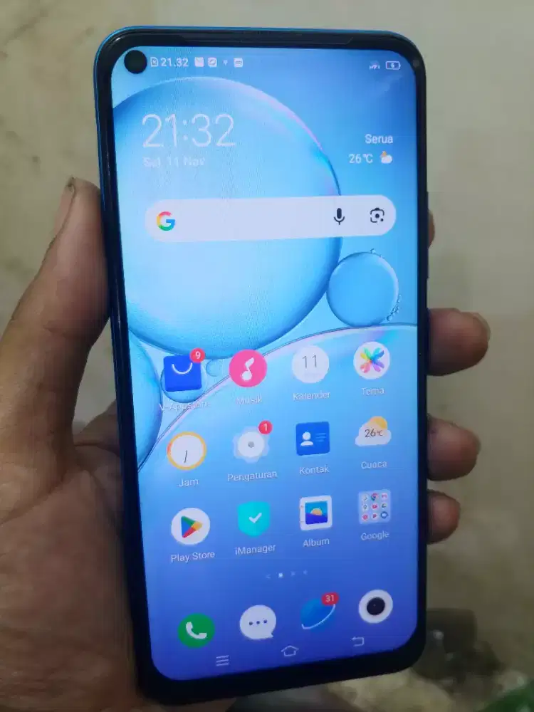 Ram 4 +1/64 GB Vivo Y30 Mulus Nominus Tinggal Pakai Hp segel lcd ORI