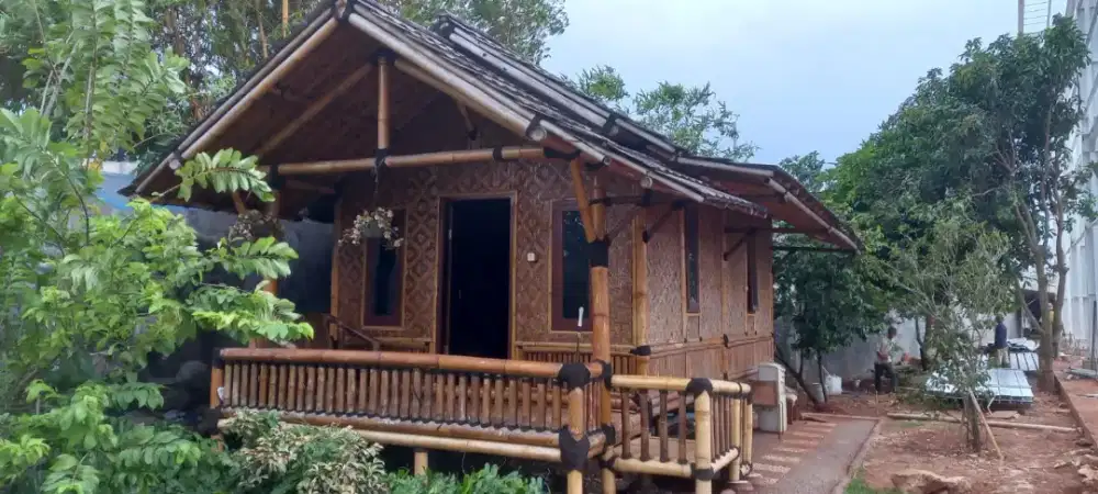 Rumah bambu ukuran 4x7