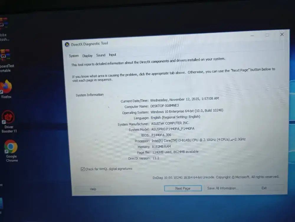 Laptop Asus Pro P1440