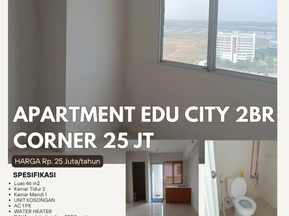 APARTMENT EDU CITY 2BR Corner 25 jt