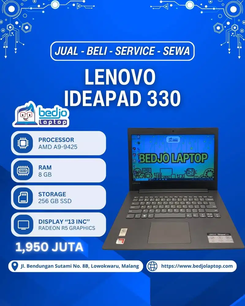 LAPTOP LENOVO IDEAPAD 330 TERJANGKAU!, LAPTOP LENOVO IDEAPAD 330 RAM 8