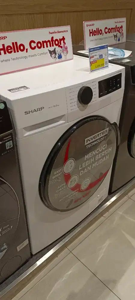 Mesin Cuci Sharp Front Loading 8kg Baru (Kredit Tanpa Dp)