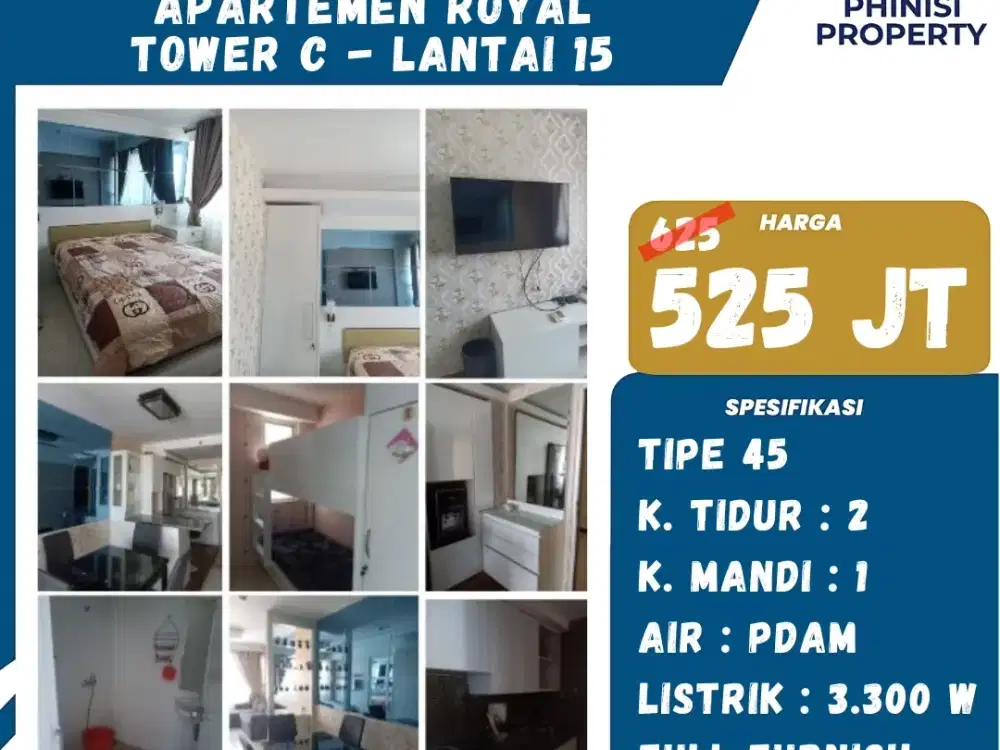 DIJUAL Apartemen 2BR Full Furnish Mewah di Royal Apartment Panakkukang