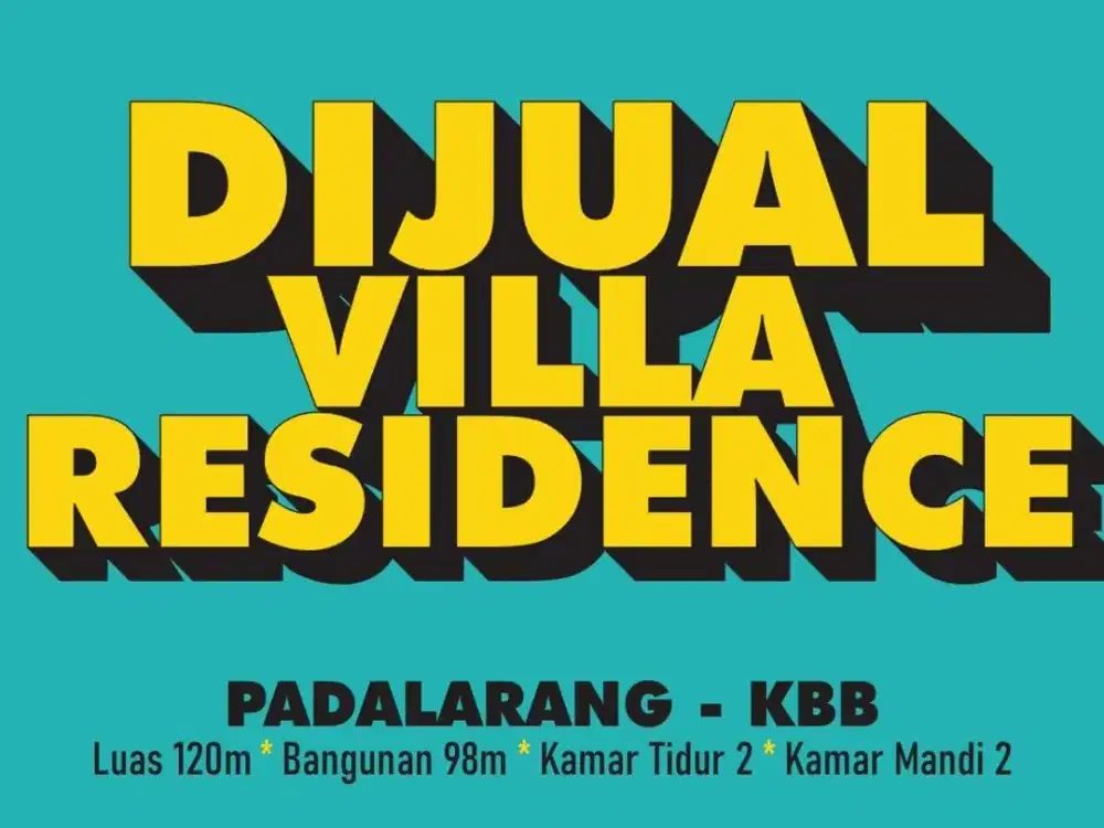 JUAL RUMAH VILLA BARU, PADALARANG, BANDUNG BARAT, KOTA BARU PARAHYANGAN,