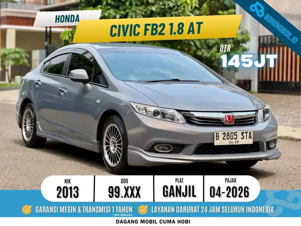 Honda civic FB 1.8 2013 AT ( putih warna asli )