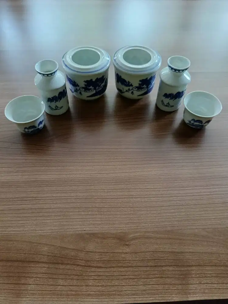 JUAL 2 SET SAKE KERAMIK ASLI TIONGKOK