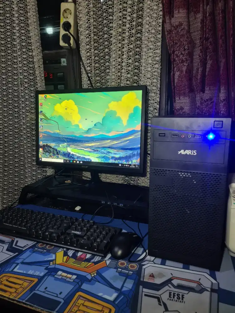 PC DESKTOP SET + PRINTER MASIH BARU DUSNYA ADA CORE I3 GEN 4