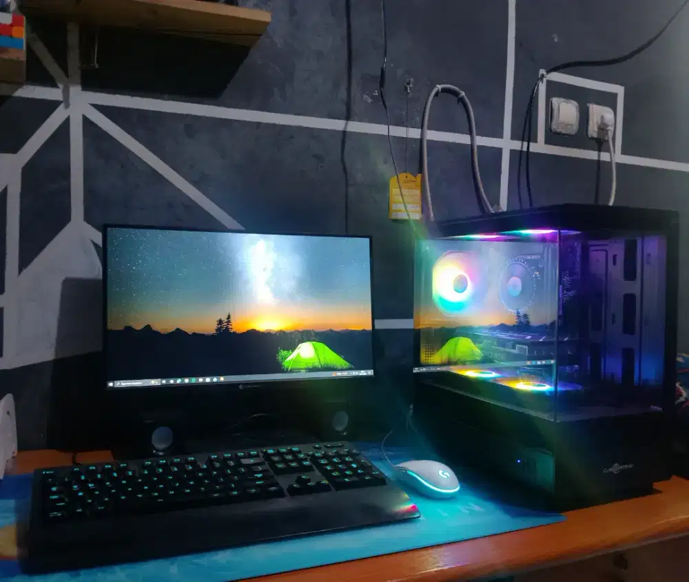 Fullset PC RTX 3050 Gen 12 NVME RAM 16GB Monitor Jual Cepat Bu