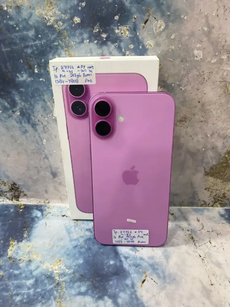 iPhone 16 Plus 256Gb Pink Resmi IBox