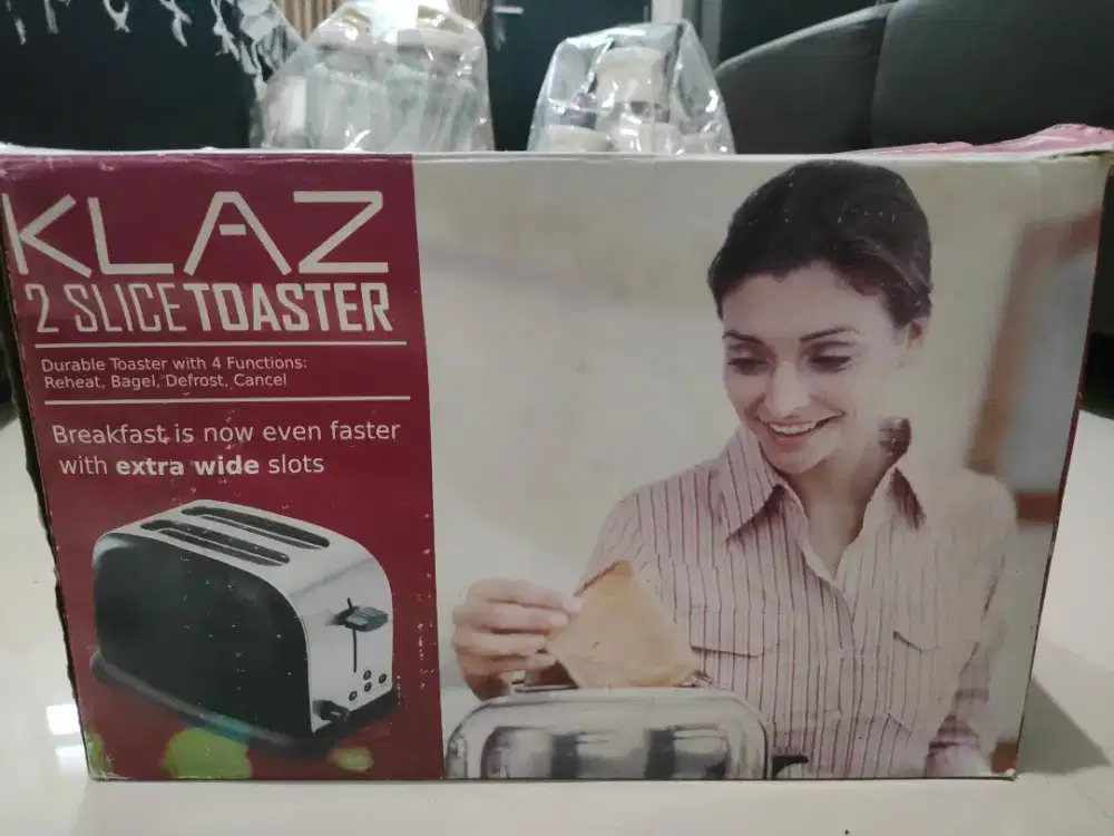 KLaz 2 Slice Toaster - Pemanggang Roti Stainless Steel